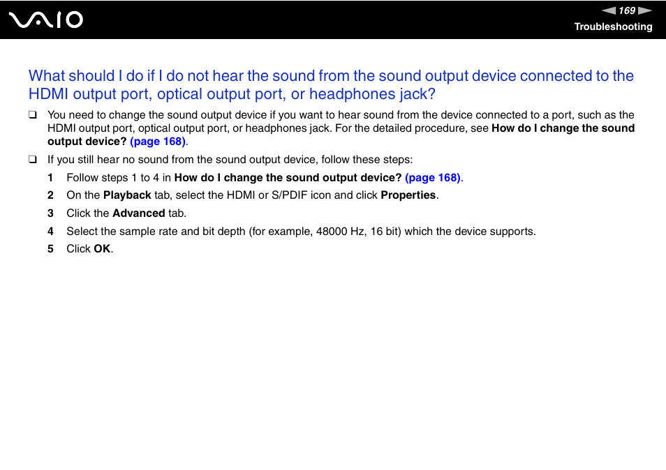 Sony VAIO VGN-FW300 User Manual | Page 169 / 179