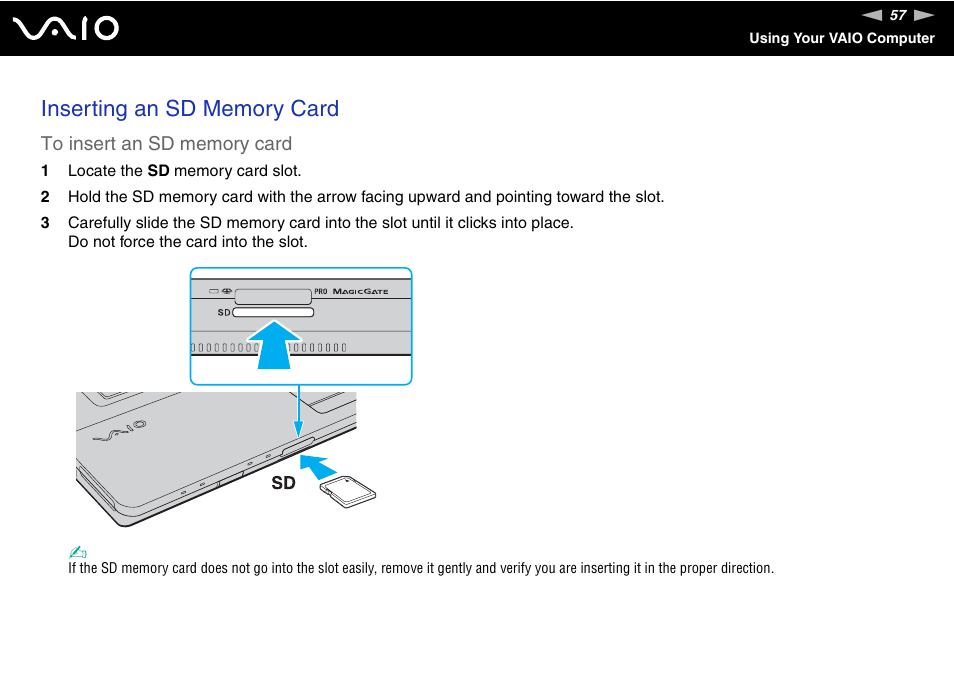 Sony VAIO VGN-FW300 User Manual | Page 57 / 179