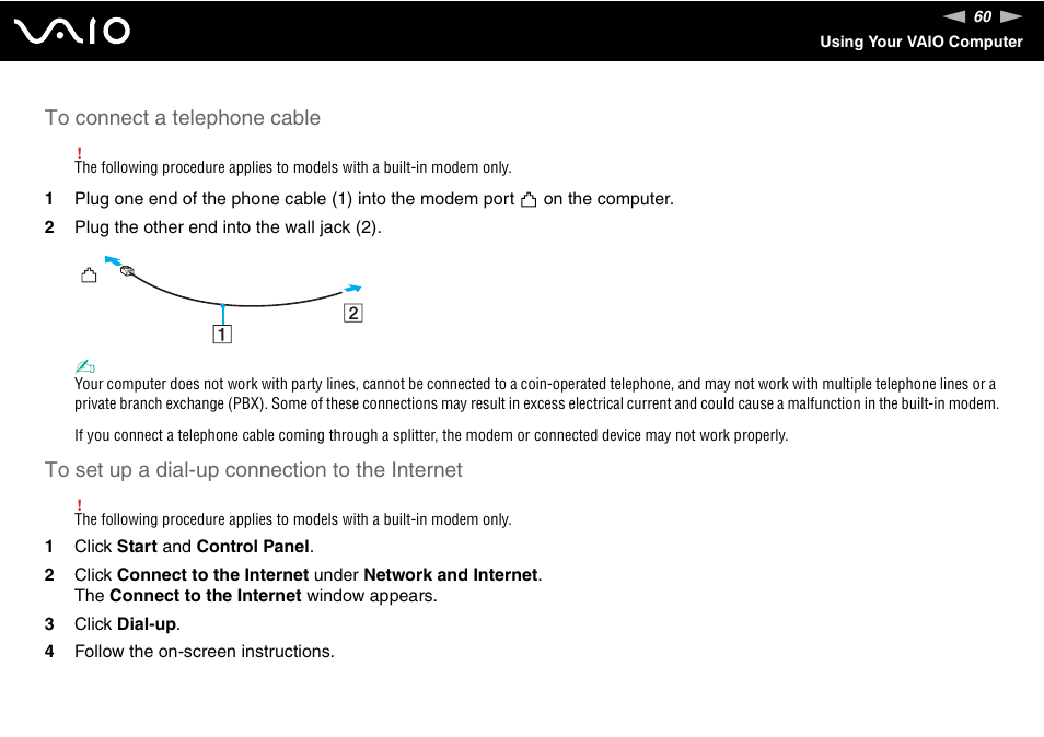 Sony VAIO VGN-FW300 User Manual | Page 60 / 179