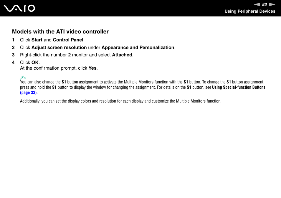 Models with the ati video controller | Sony VAIO VGN-FW300 User Manual | Page 83 / 179