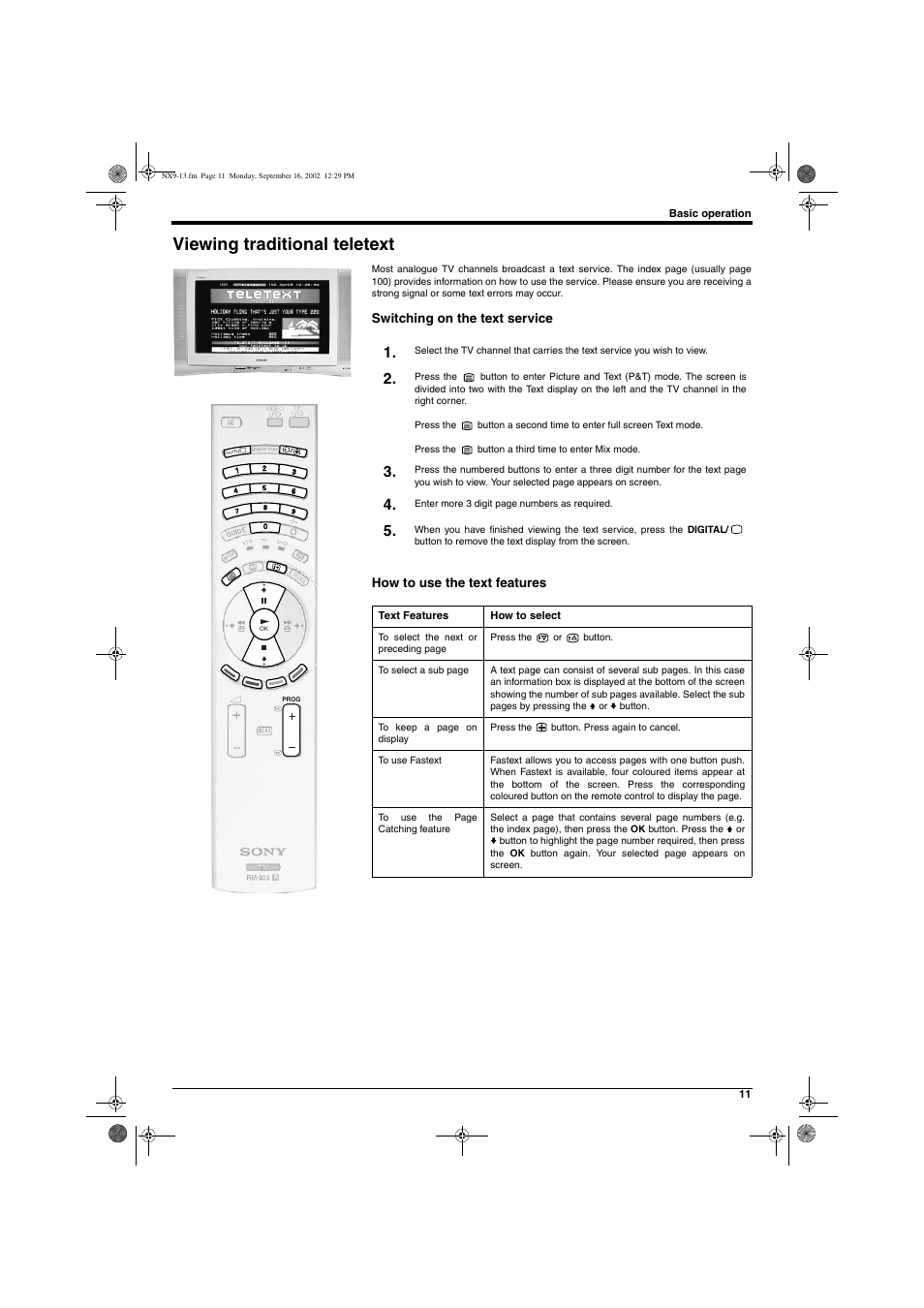 Viewing traditional teletext | Sony KD-32NX200U User Manual | Page 13 / 48