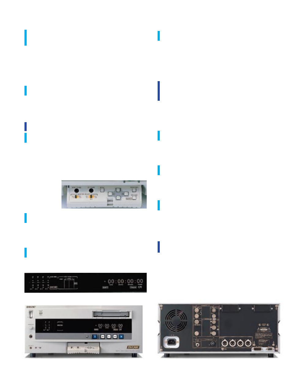 User friendly operation, Reliable, responsive and serviceable, Appealing, simple, design | Sony DSR-80 User Manual | Page 5 / 8