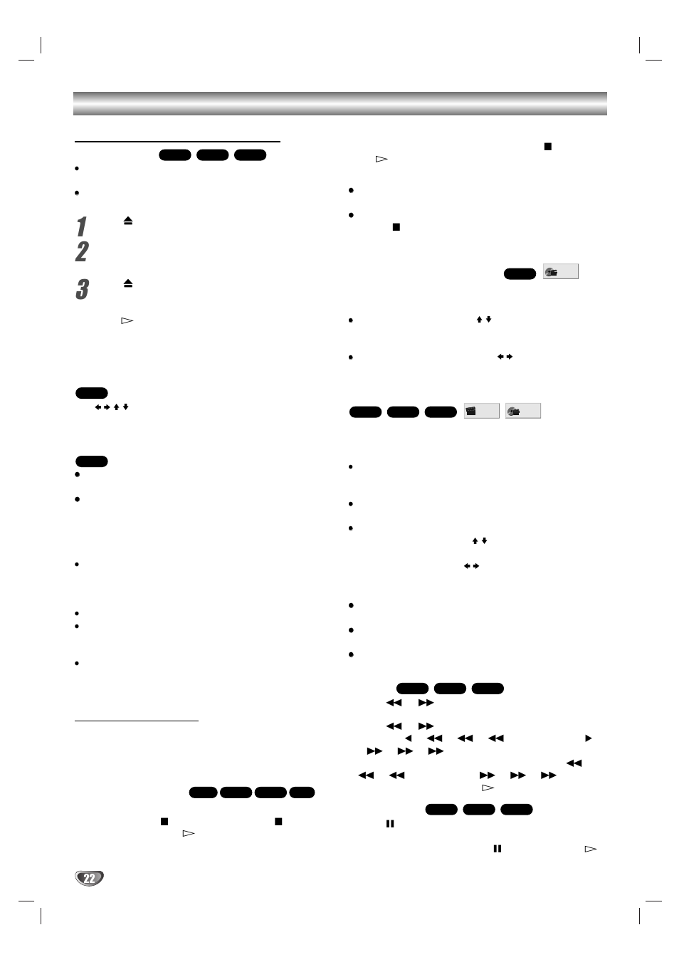 General features, Resume function, Selecting another title | Selecting another chapter/track, Search, Still picture | Sony AVJ-X55 User Manual | Page 22 / 40