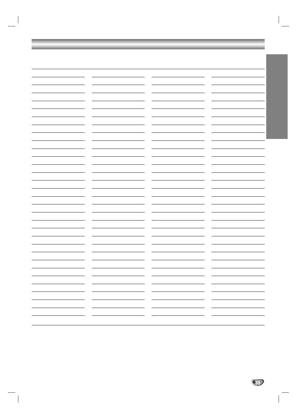 Language code list, Reference | Sony AVJ-X55 User Manual | Page 35 / 40