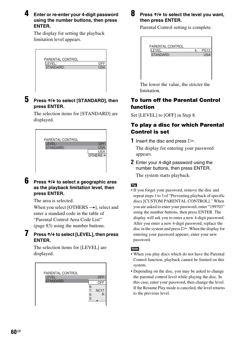 Sony DAV-DZ210D User Manual | Page 60 / 96