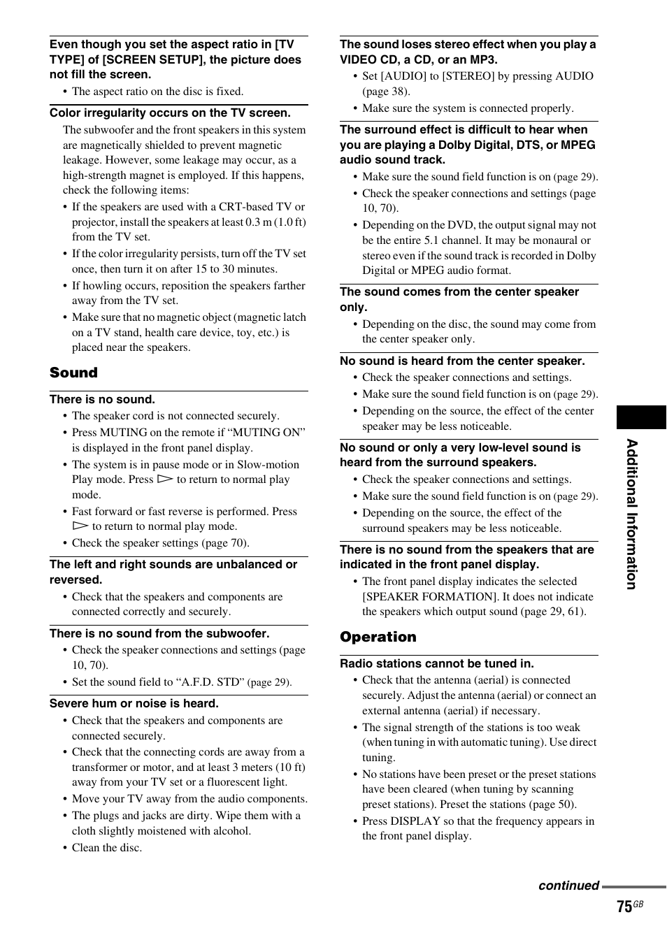 Sony DAV-DZ210D User Manual | Page 75 / 96