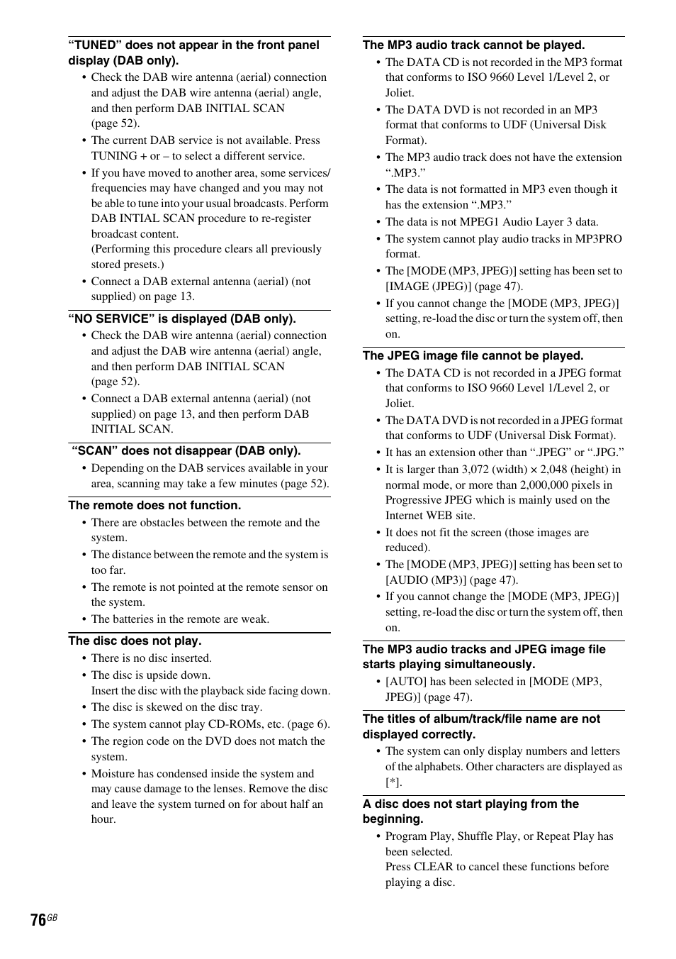 Sony DAV-DZ210D User Manual | Page 76 / 96