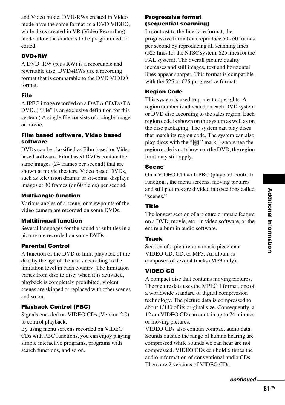 Sony DAV-DZ210D User Manual | Page 81 / 96