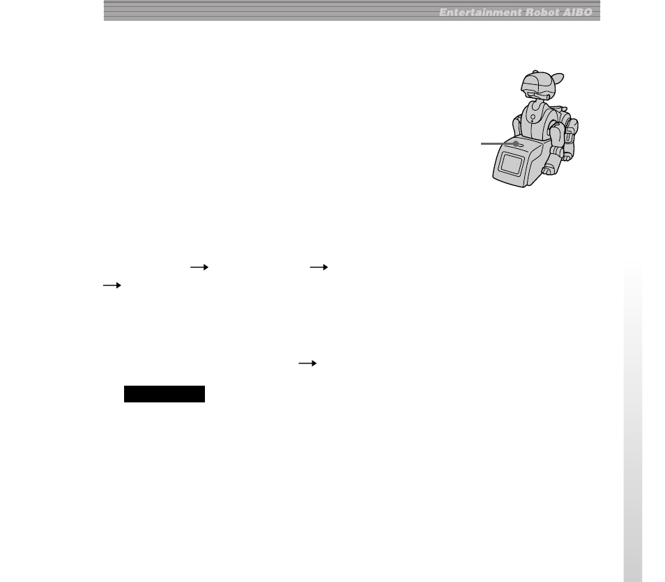 Vérification des réglages d’aibo | Sony ERA-210P1 User Manual | Page 51 / 96