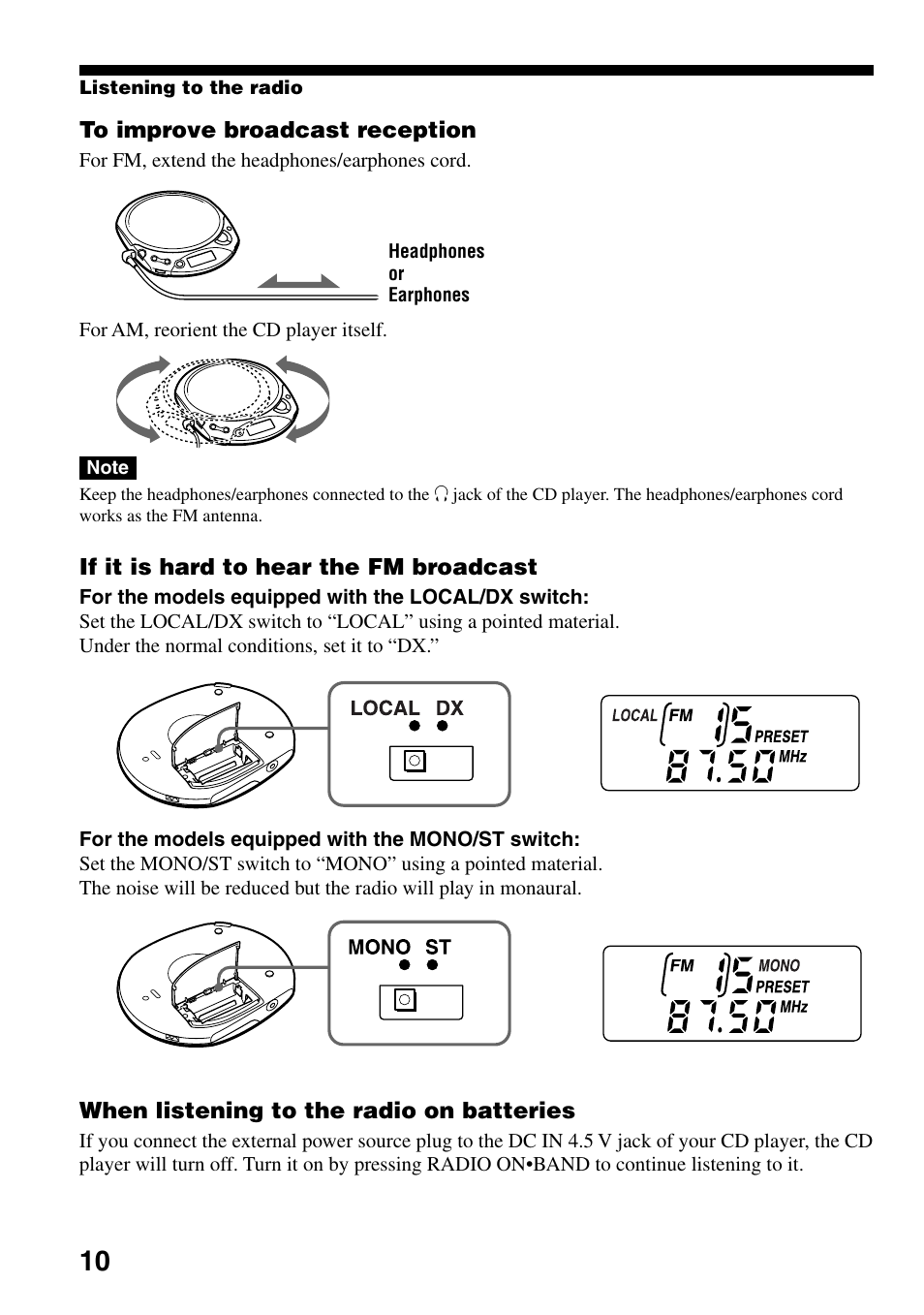 Sony D-F21 User Manual | Page 10 / 24