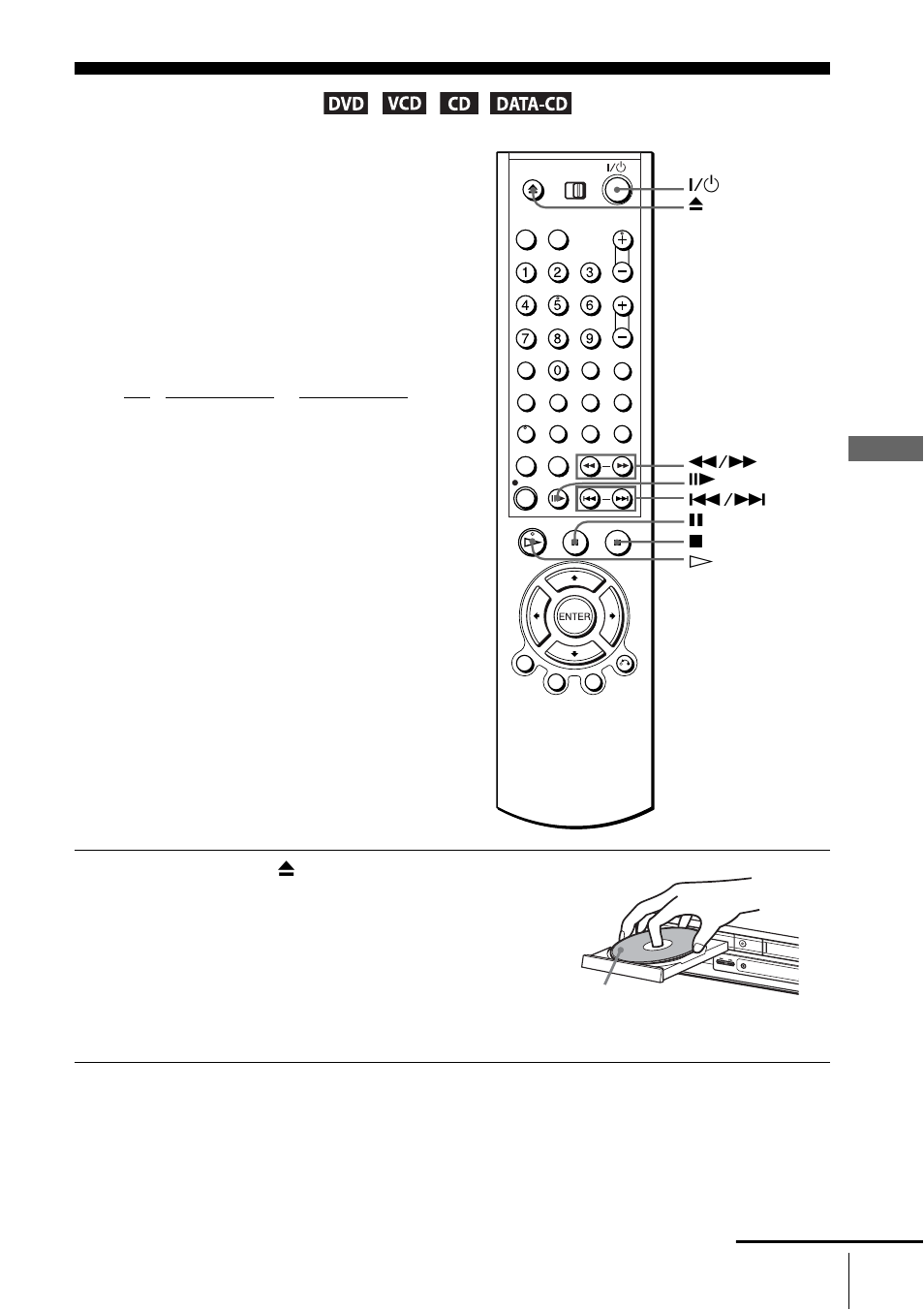 Basic operations, Playing discs | Sony SLV-D910N/R User Manual | Page 33 / 120