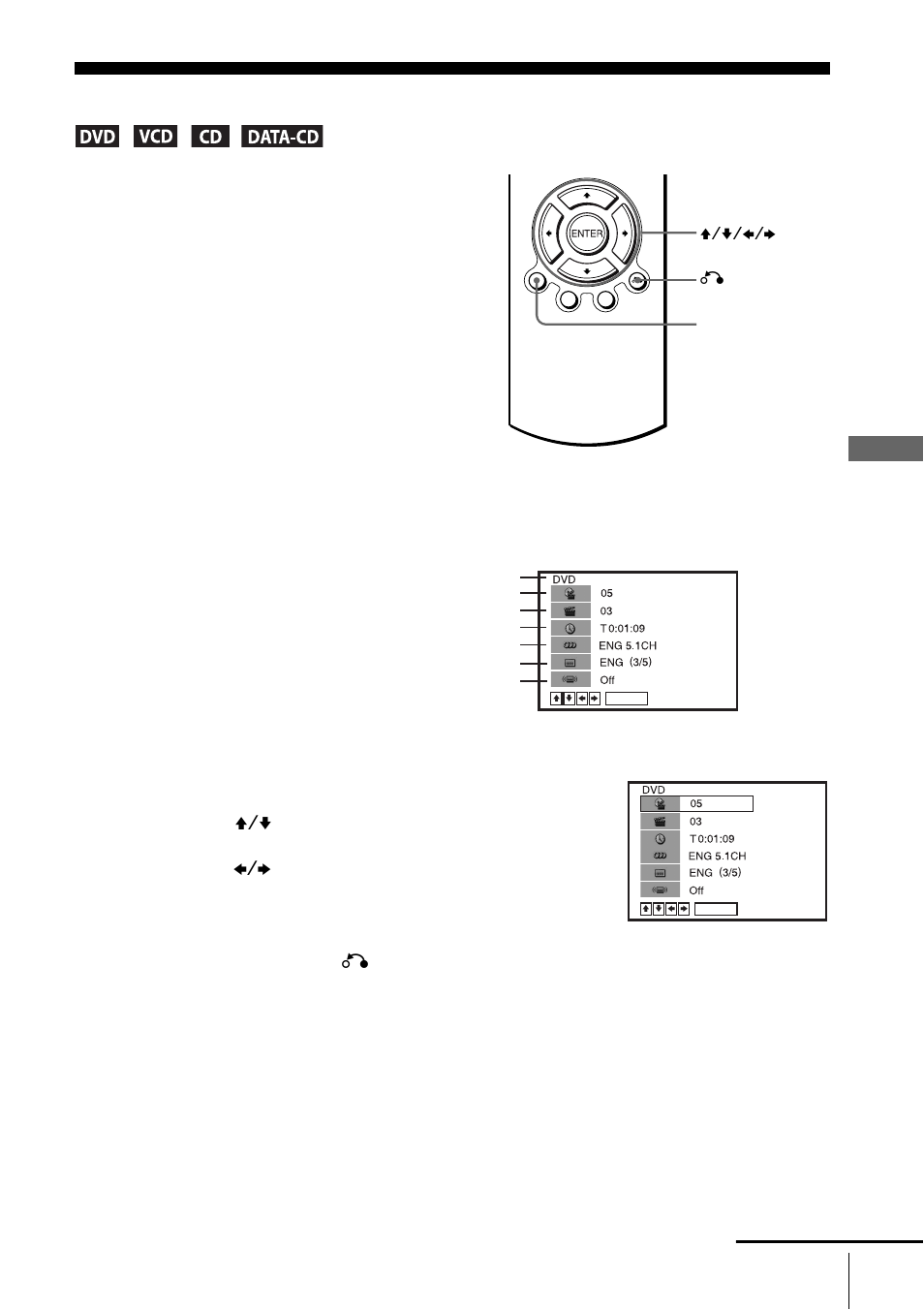 Guide to the on-screen display | Sony SLV-D910N/R User Manual | Page 37 / 120