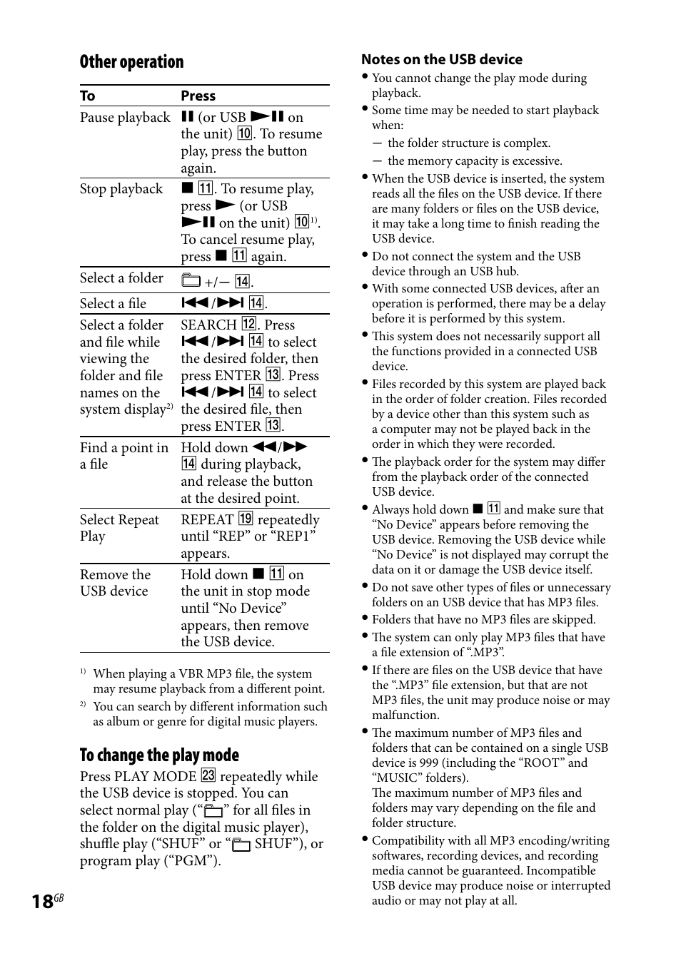 Other operation | Sony CMT-HX3R User Manual | Page 18 / 32