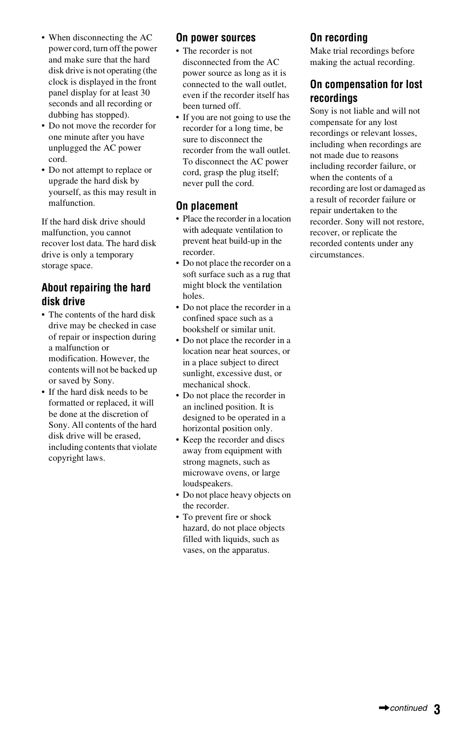 Sony RDR-HX780 User Manual | Page 3 / 136