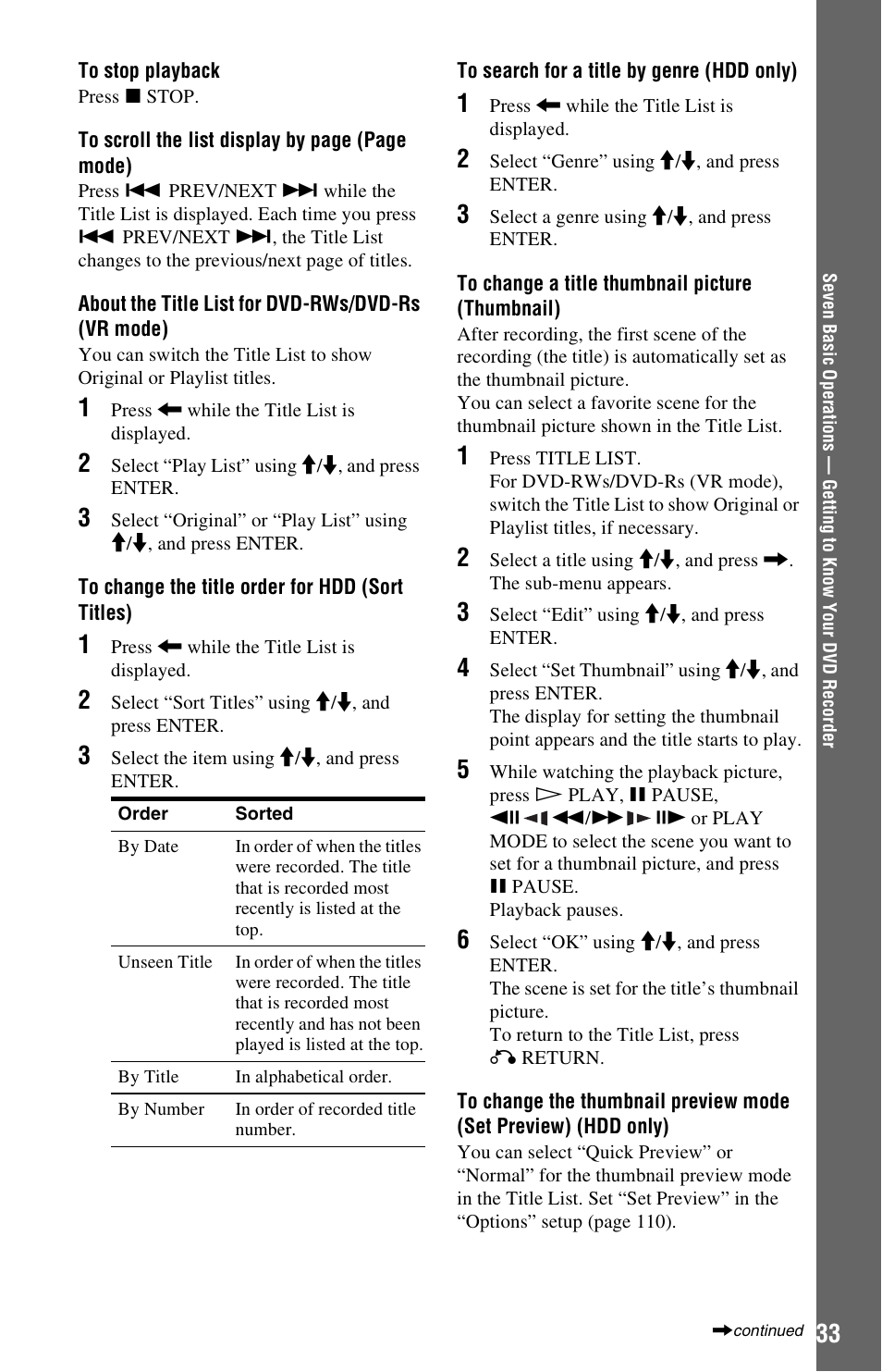 Sony RDR-HX780 User Manual | Page 33 / 136