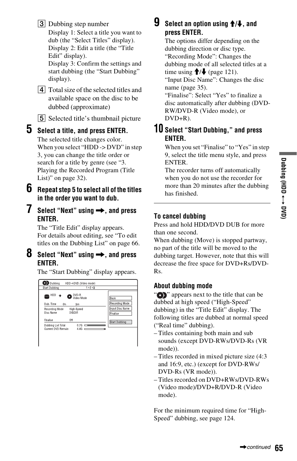 Sony RDR-HX780 User Manual | Page 65 / 136