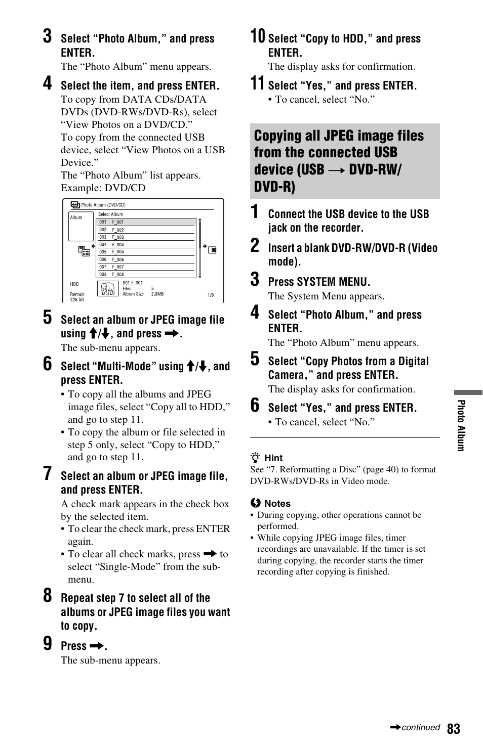 Sony RDR-HX780 User Manual | Page 83 / 136