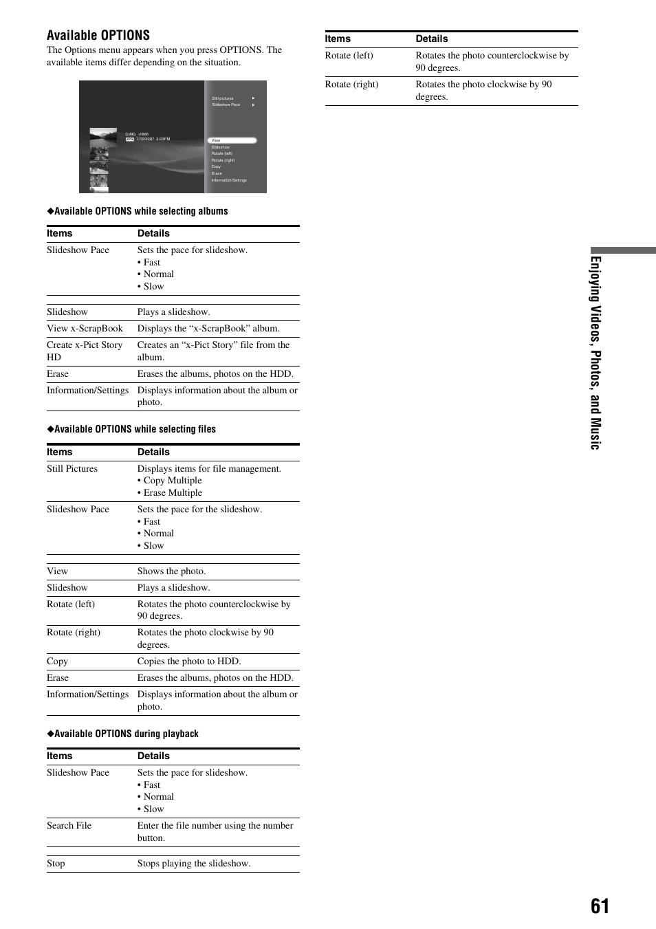 Sony HES-V1000 User Manual | Page 61 / 155