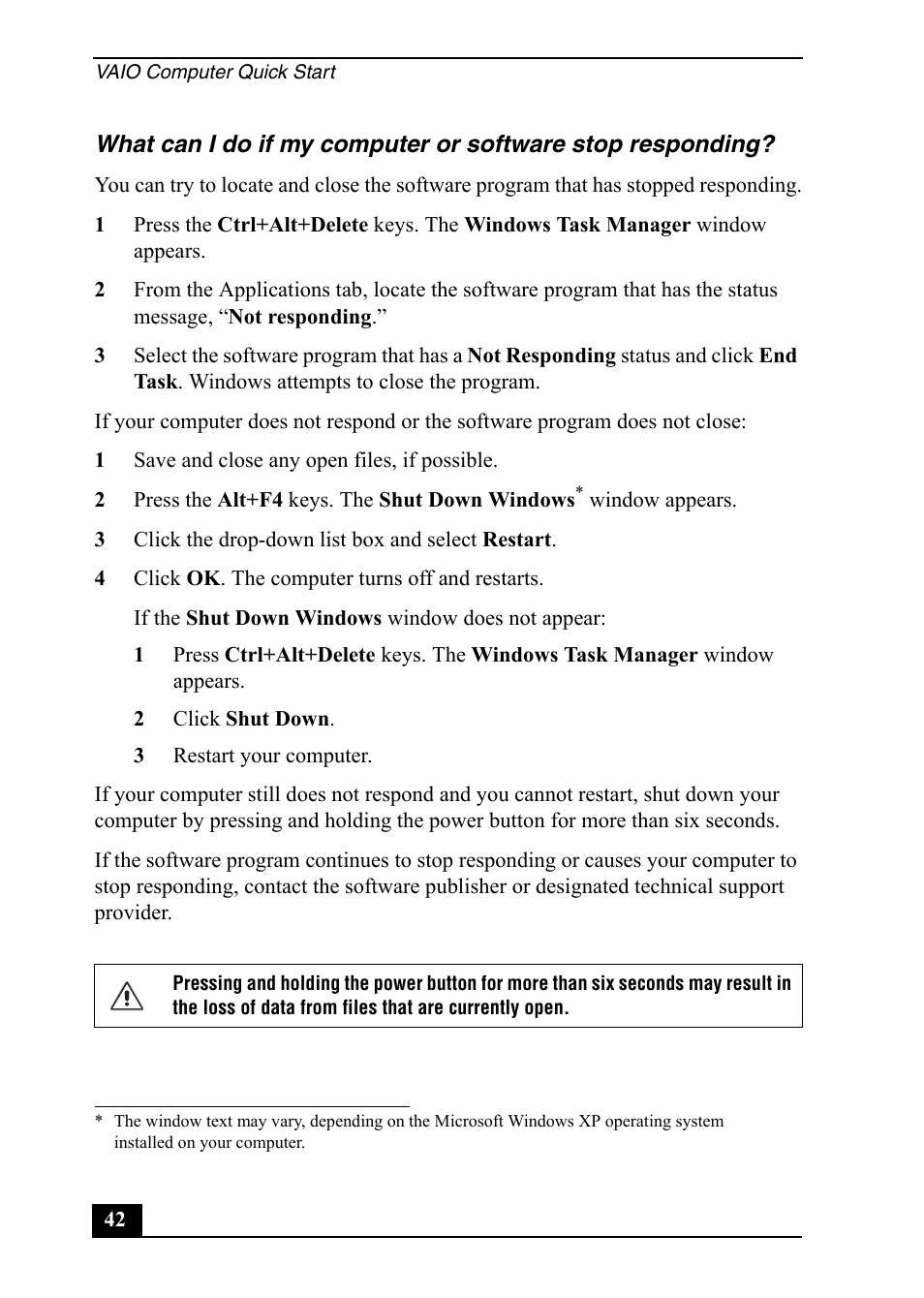 Sony PCV-RS600 User Manual | Page 42 / 48