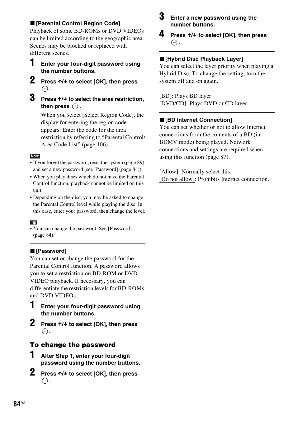 Password | Sony BDV-E500W User Manual | Page 84 / 123