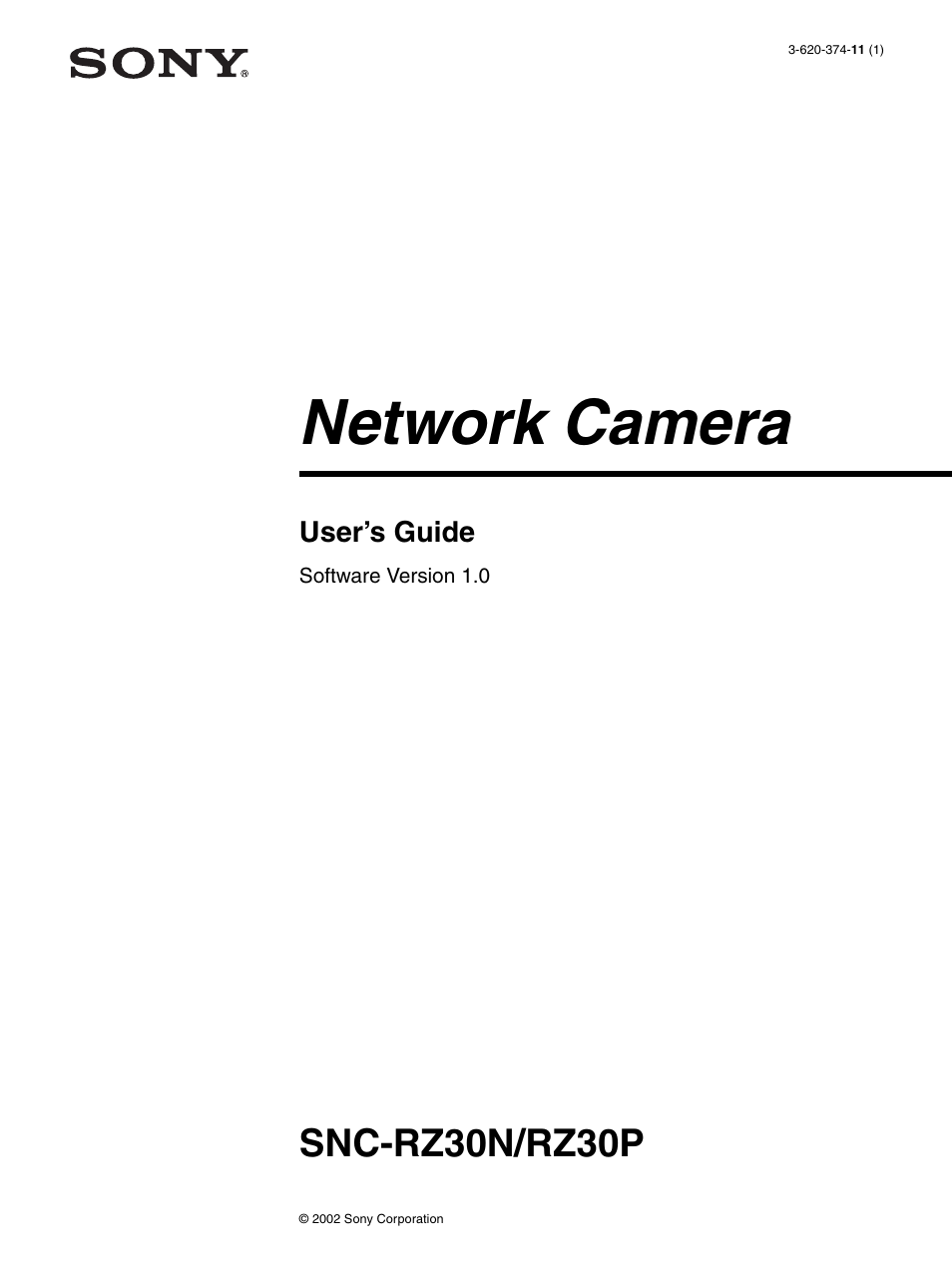 Sony SNC-RZ30N User Manual | 44 pages