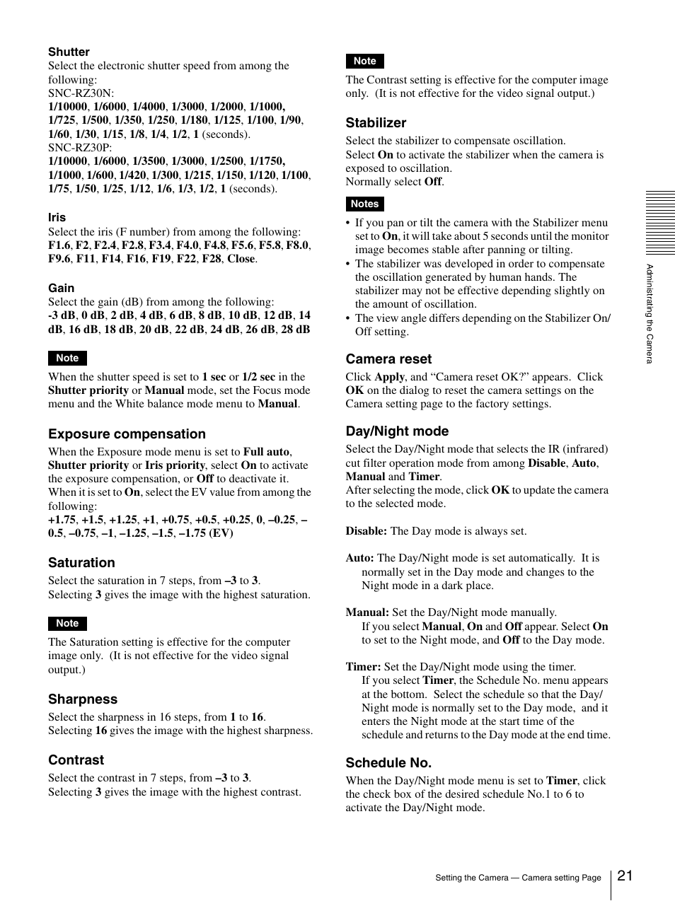 Sony SNC-RZ30N User Manual | Page 21 / 44