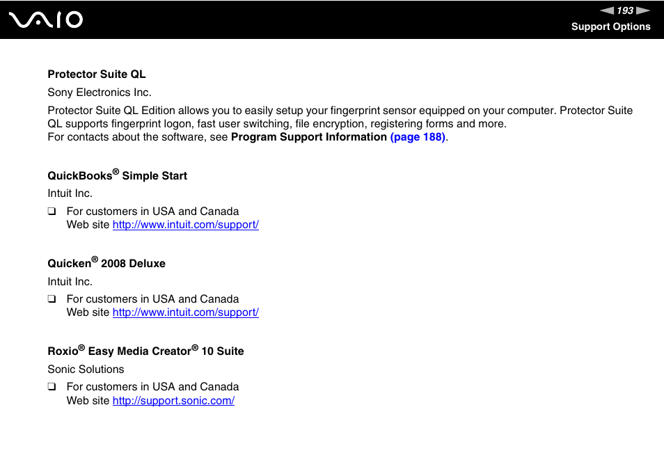 Sony VGC-LT30 Series User Manual | Page 193 / 201