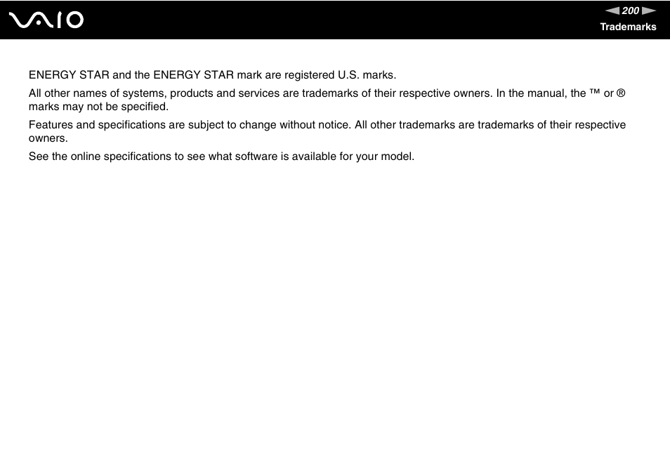 Sony VGC-LT30 Series User Manual | Page 200 / 201