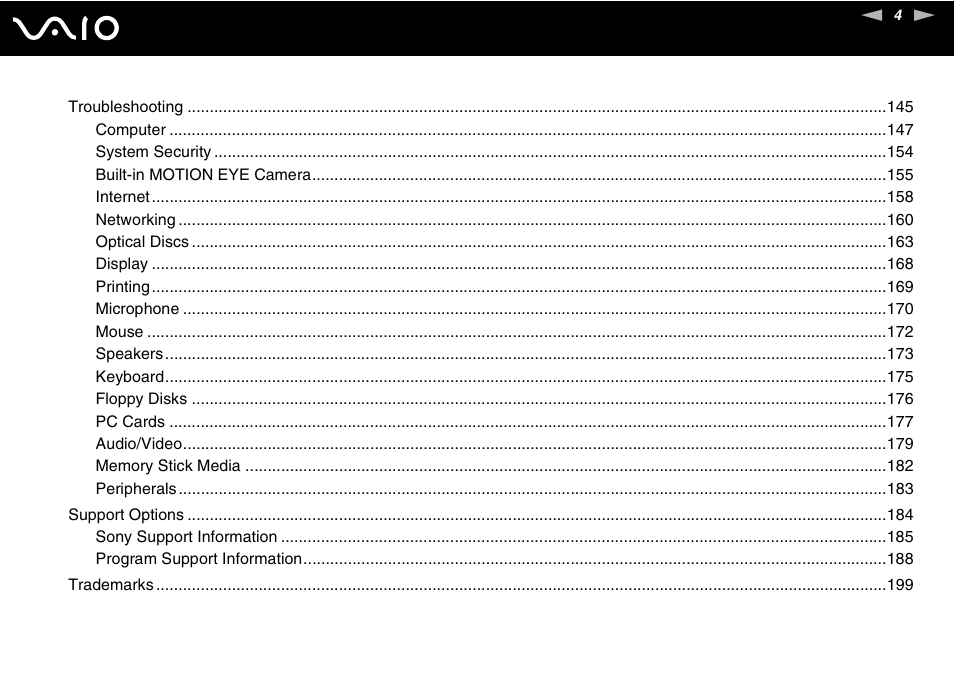 Sony VGC-LT30 Series User Manual | Page 4 / 201