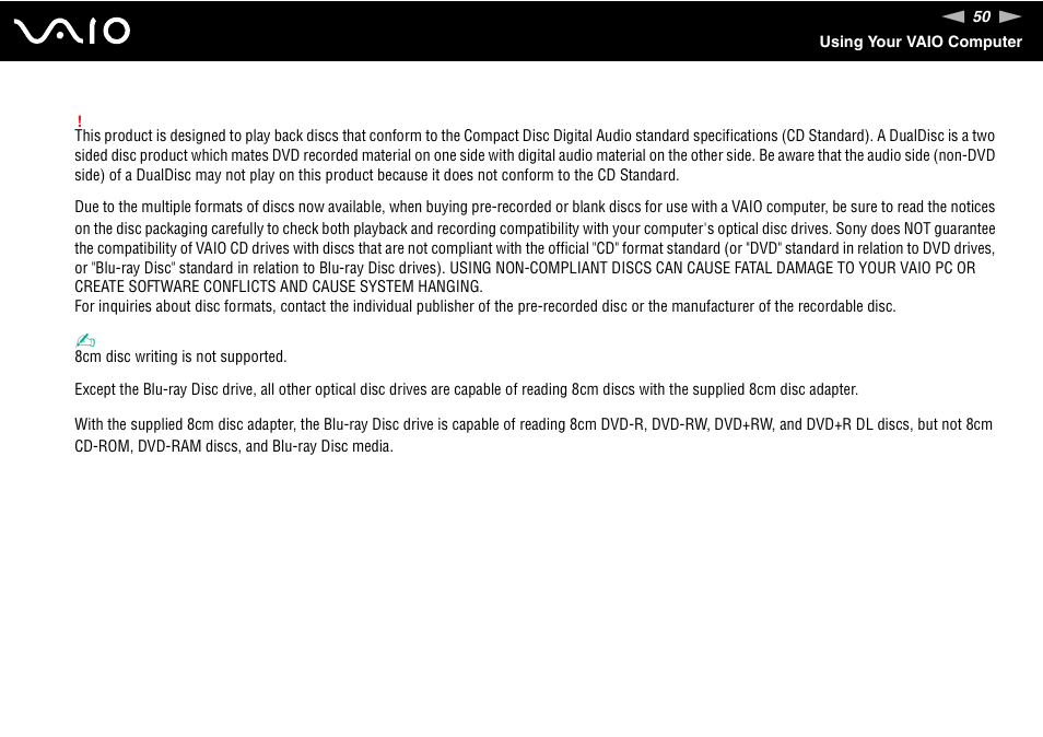 Sony VGC-LT30 Series User Manual | Page 50 / 201