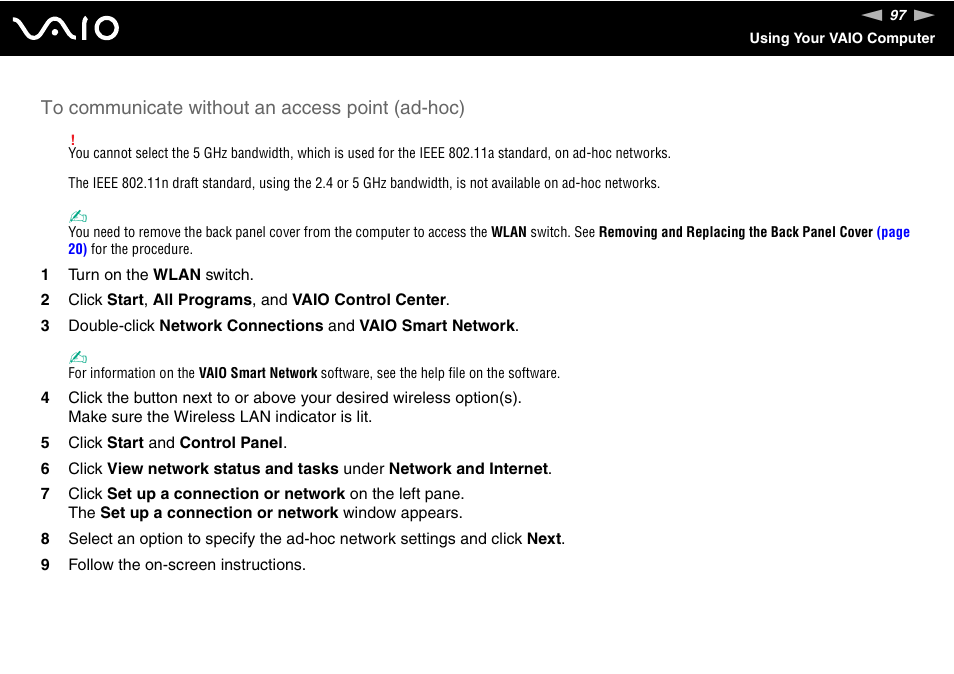 Sony VGC-LT30 Series User Manual | Page 97 / 201