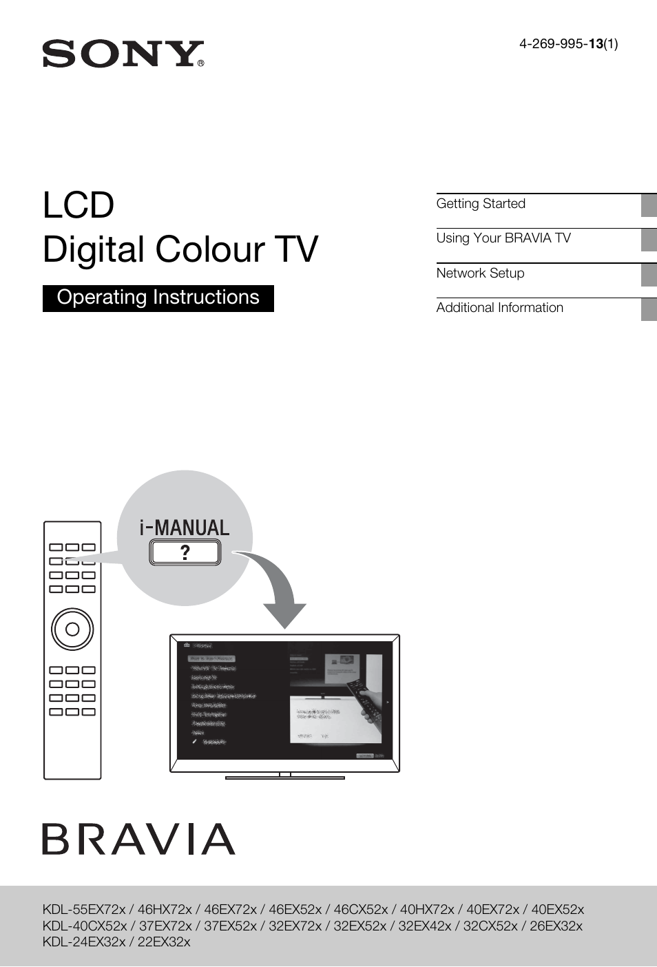 Sony 4-269-995-13(1) User Manual | 36 pages