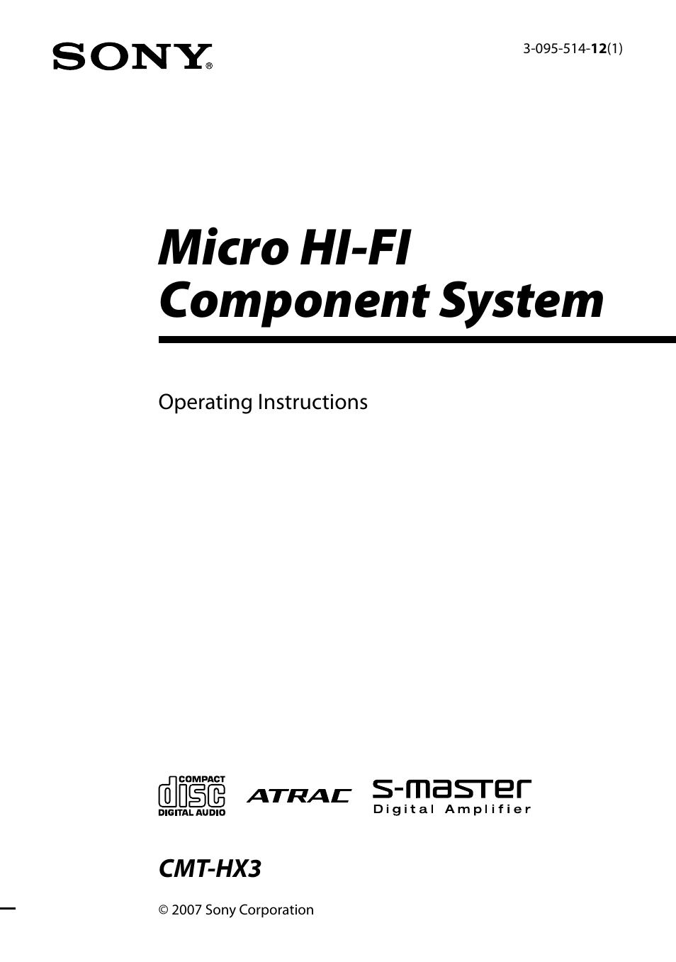 Sony CMT-HX3 User Manual | 32 pages