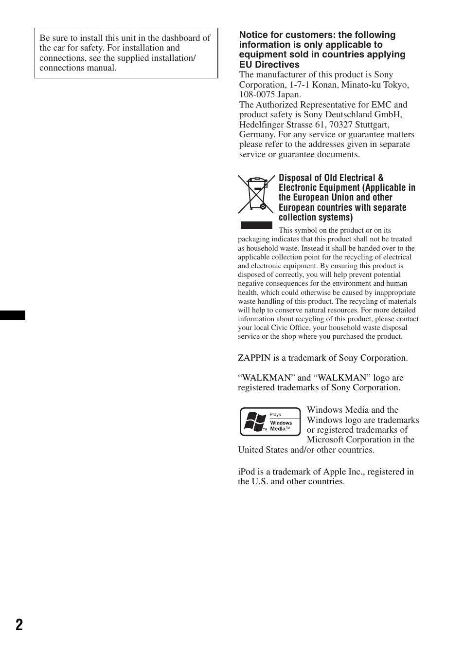 Sony DSX-S100 User Manual | Page 2 / 132