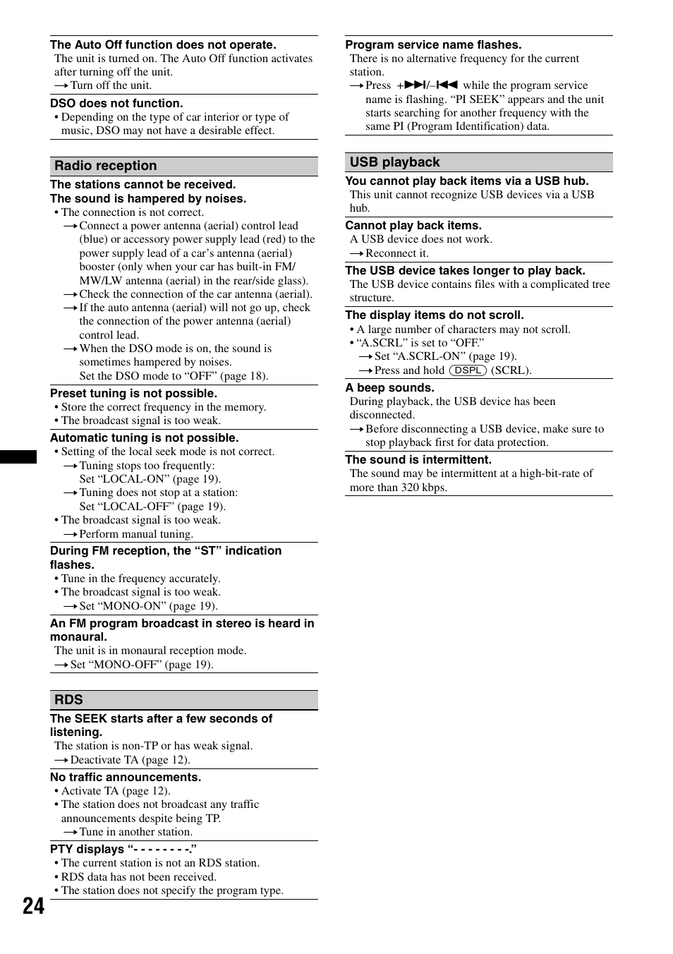 Sony DSX-S100 User Manual | Page 24 / 132