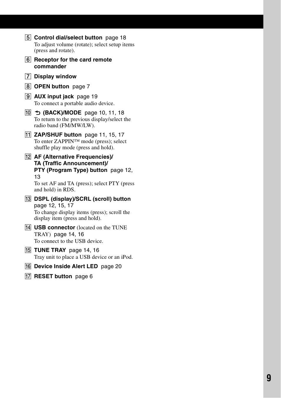 Sony DSX-S100 User Manual | Page 9 / 132