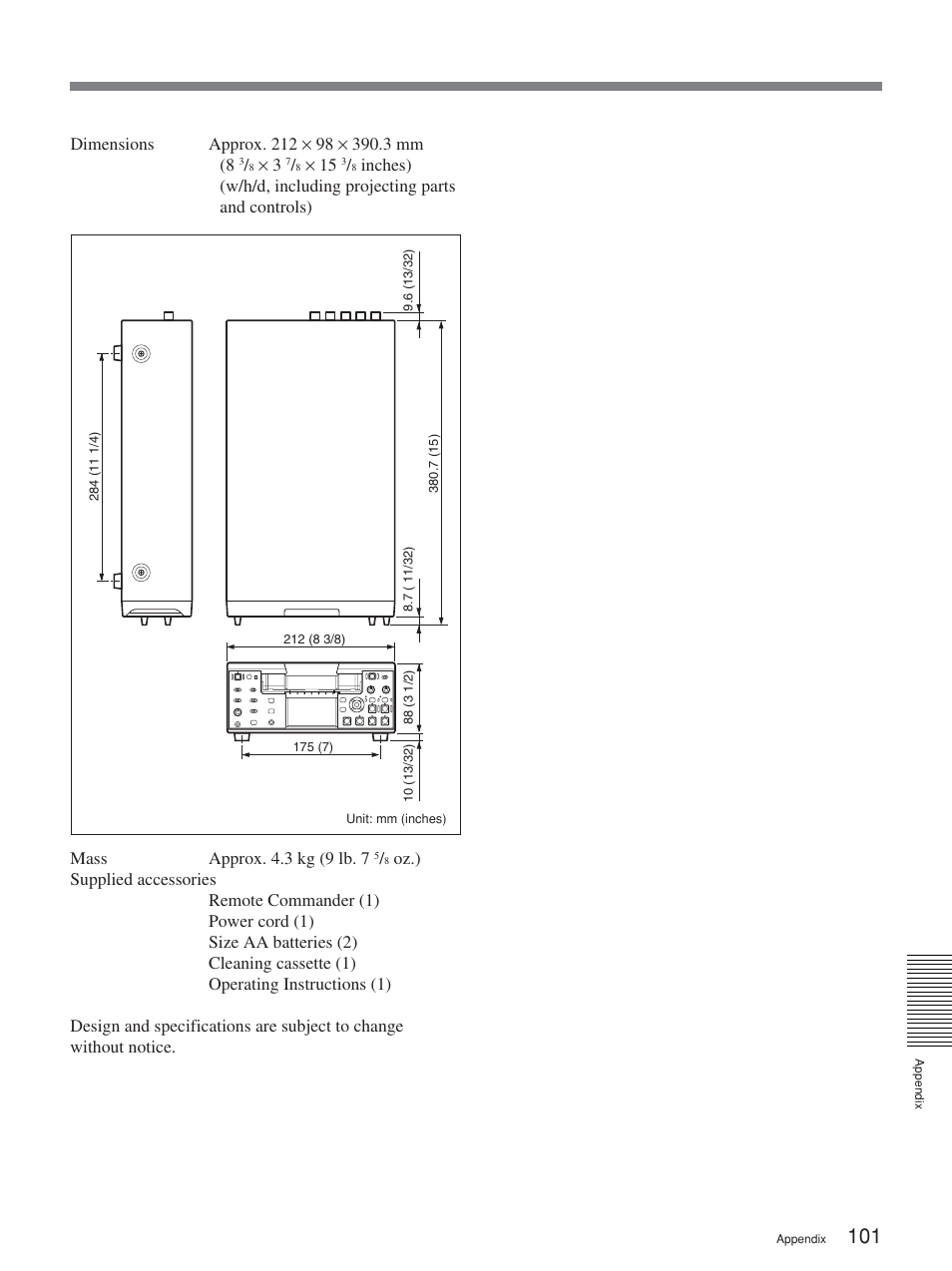 Sony HVR-M25P User Manual | Page 101 / 104