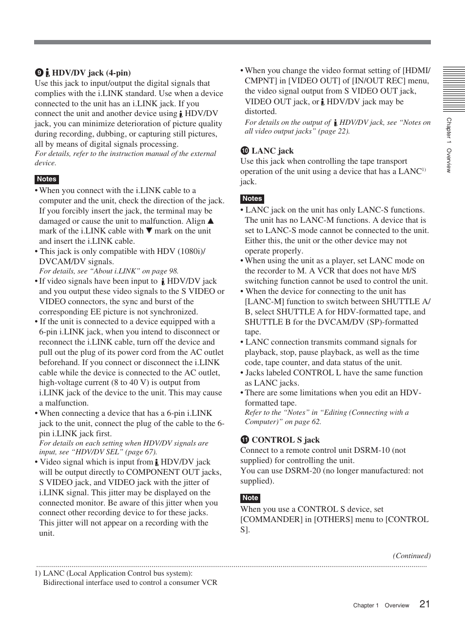 Sony HVR-M25P User Manual | Page 21 / 104