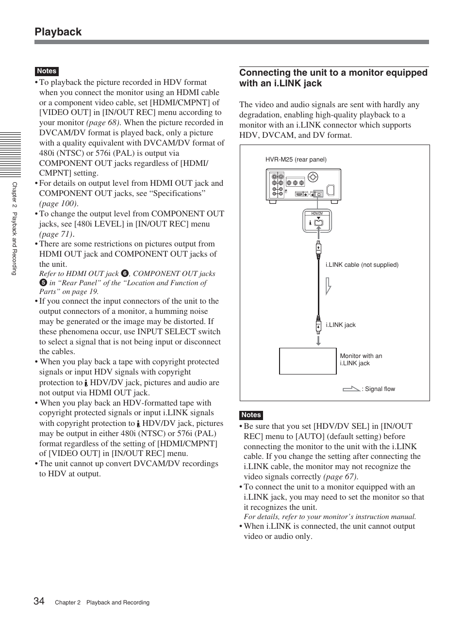 Playback | Sony HVR-M25P User Manual | Page 34 / 104