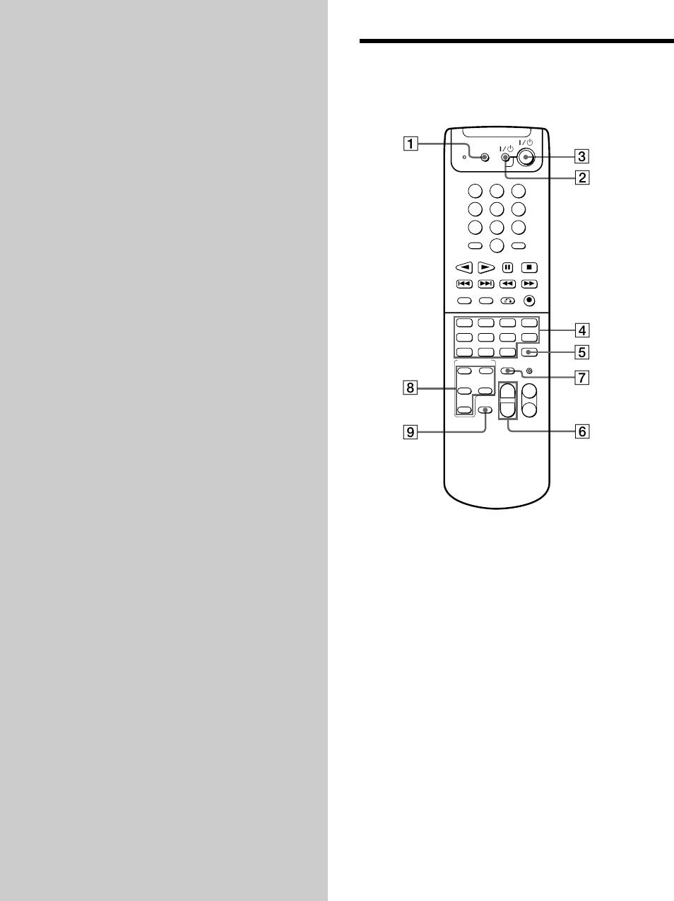 Location of parts and basic remote operations, Parts description | Sony RM-PP404 User Manual | Page 4 / 20