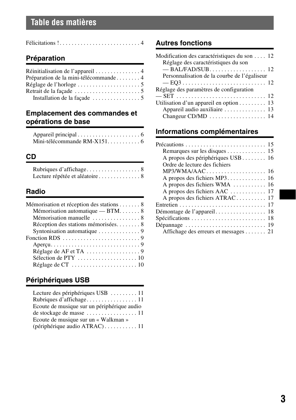 Sony CDX-GT414U User Manual | Page 45 / 112