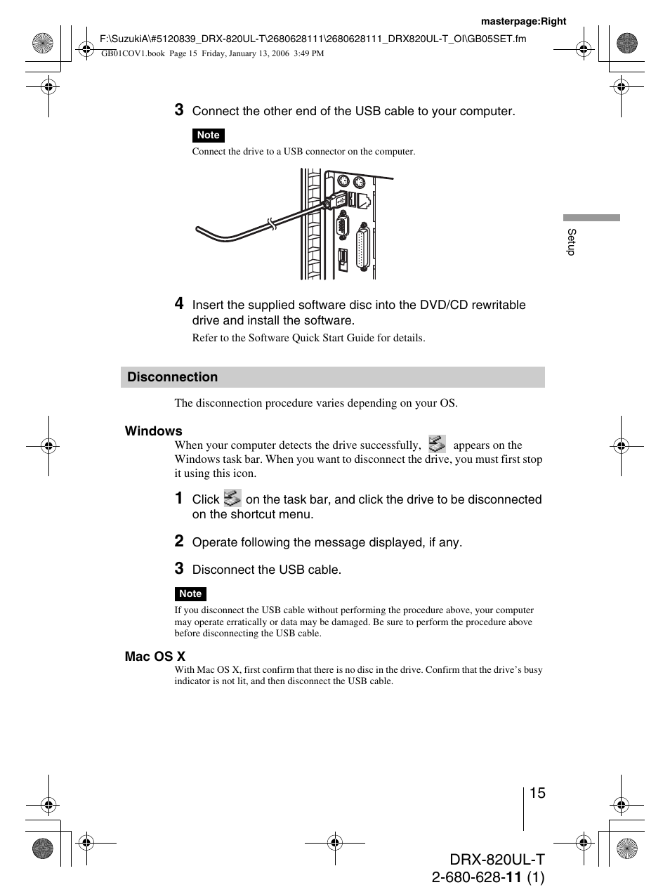 Sony DRX-820UL-T User Manual | Page 15 / 36