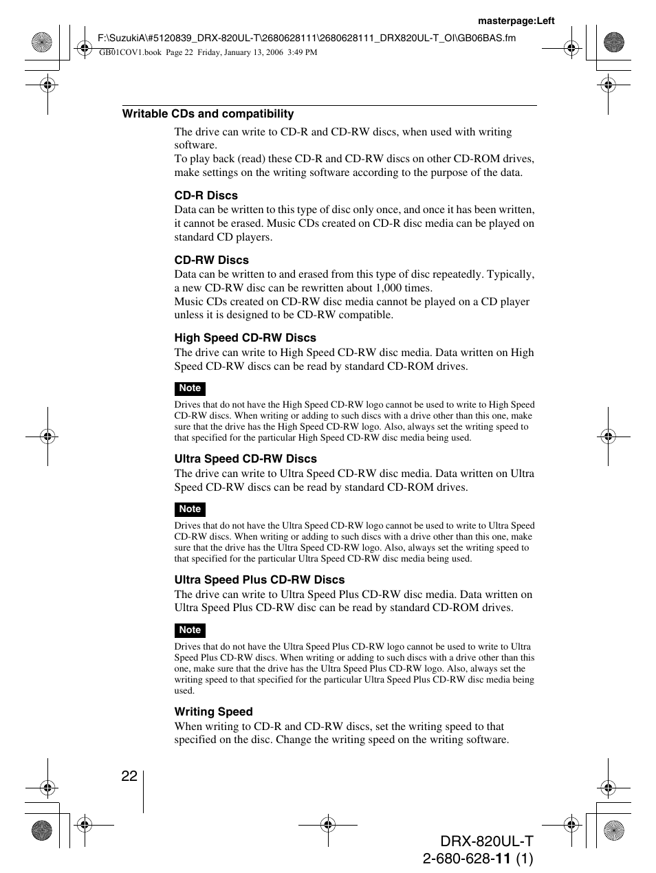 Sony DRX-820UL-T User Manual | Page 22 / 36