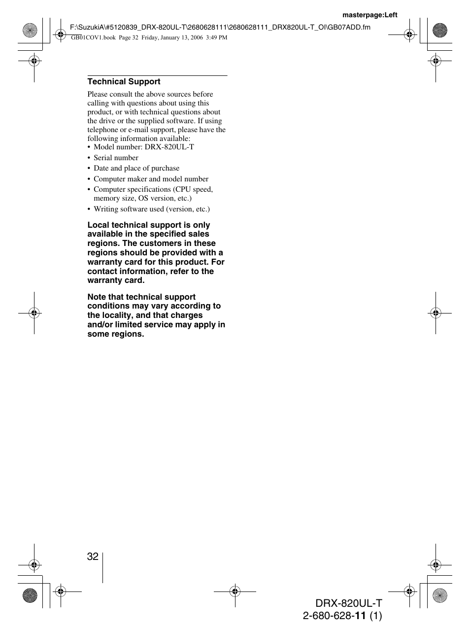 Sony DRX-820UL-T User Manual | Page 32 / 36