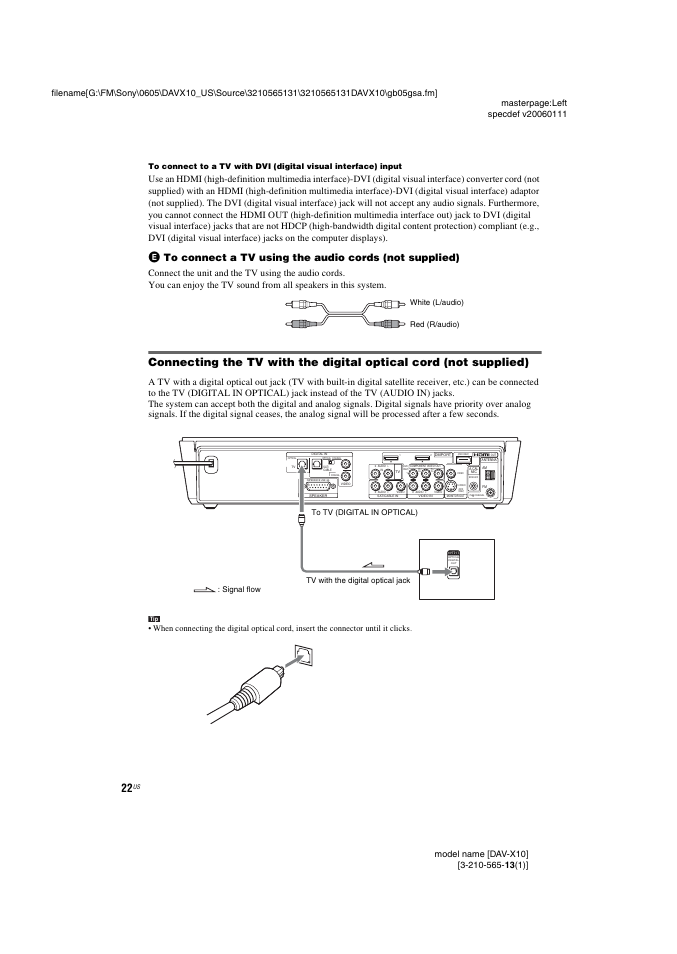 Sony DAVX10 User Manual | Page 22 / 107