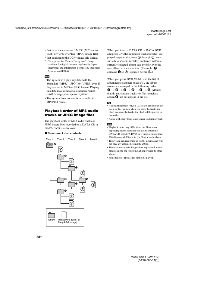 Sony DAVX10 User Manual | Page 58 / 107