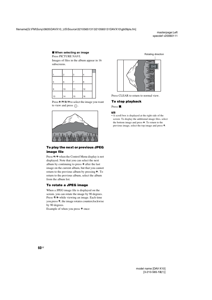 Sony DAVX10 User Manual | Page 60 / 107