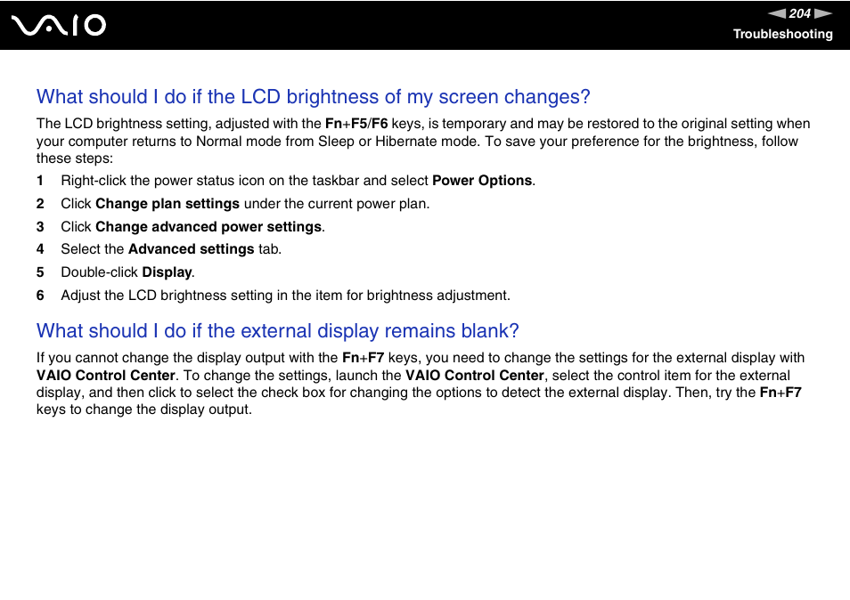 Sony VAIO VGN-Z500 Series User Manual | Page 204 / 239