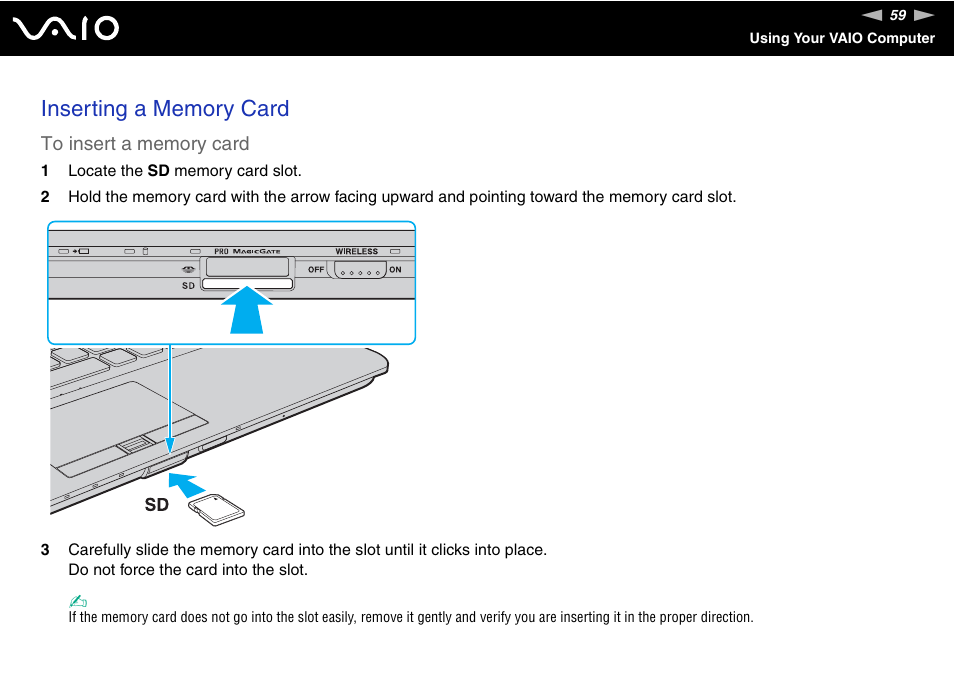 Sony VAIO VGN-Z500 Series User Manual | Page 59 / 239