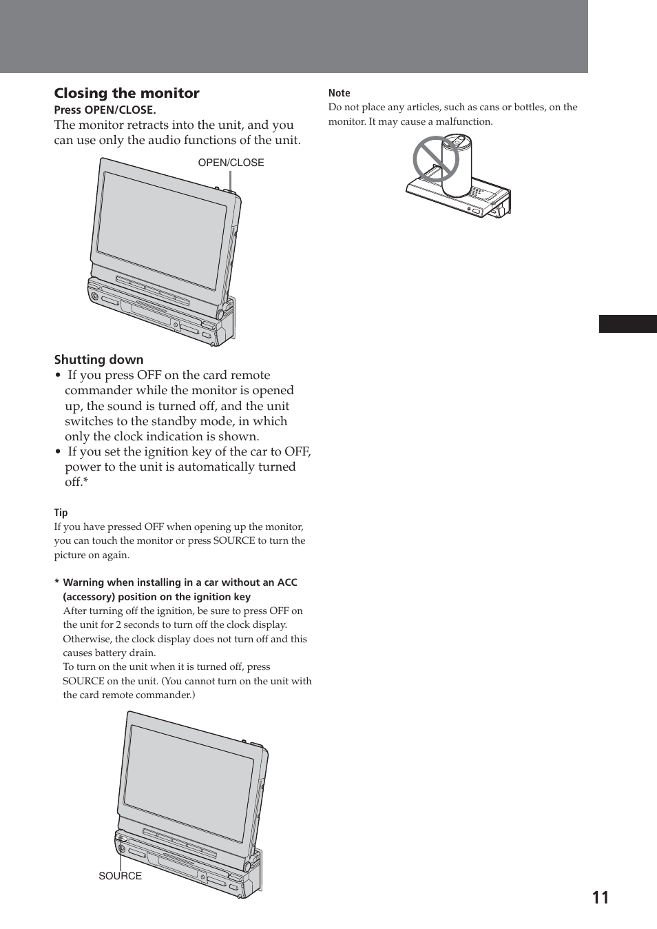 Sony XAV-A1 User Manual | Page 11 / 184